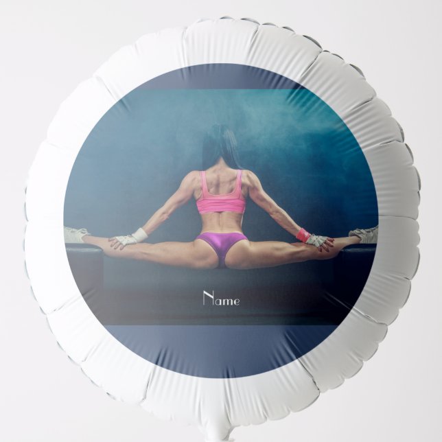 Female Fitness Model Split Thunder_Cove  Balloon (Front)