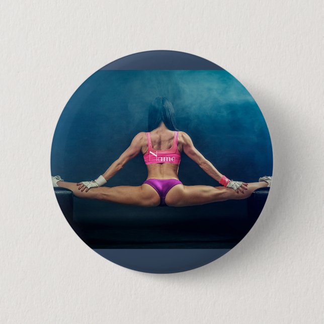 Female Fitness Model Split Thunder_Cove   Button (Front)