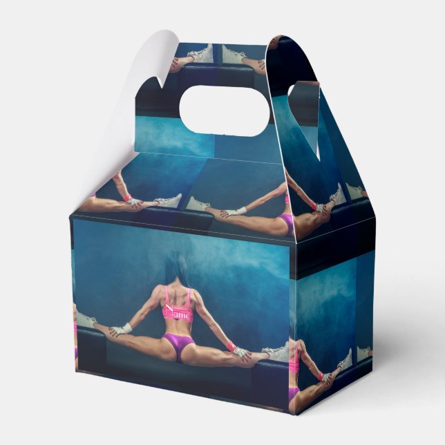 Female Fitness Model Split Thunder_Cove  Favor Boxes (Front Side)