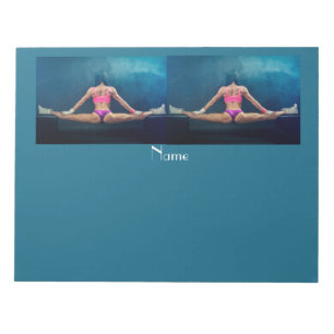 Female Fitness Model Split Thunder_Cove Notepad