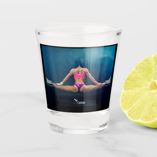 Female Fitness Model Split Thunder_Cove  Shot Glass