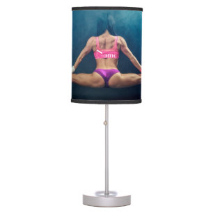 Female Fitness Model Split Thunder_Cove Table Lamp