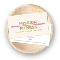 Female Fitness Personal Trainer  Pink Business Card