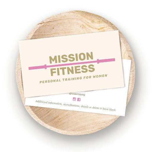 Customizable Female Fitness Personal Trainer  Pink Business Card