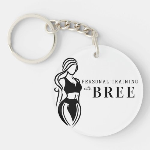 Female Fitness Personal Training Minimalist Keychain