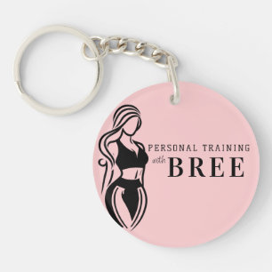 Female Fitness Personal Training Minimalist Keychain