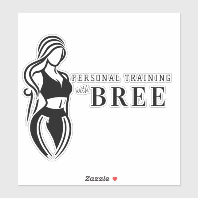 Female Fitness Personal Training Minimalist Pink Sticker (Sheet)