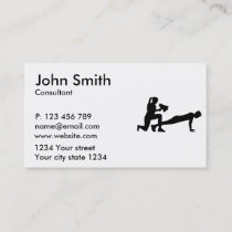 Female fitness trainer business card