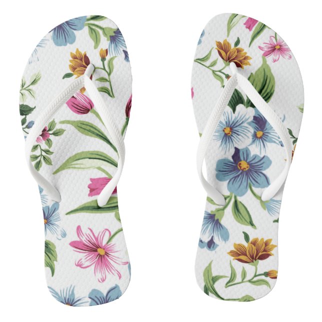 Female floral flip flops (Footbed)