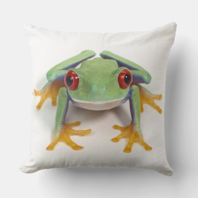 Female frog throw pillow (Front)