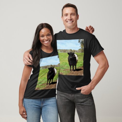 Female Galloway Cow In Country Unisex Tshirt