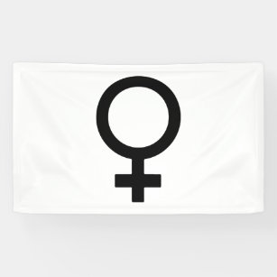 Female Gender Symbol Banner