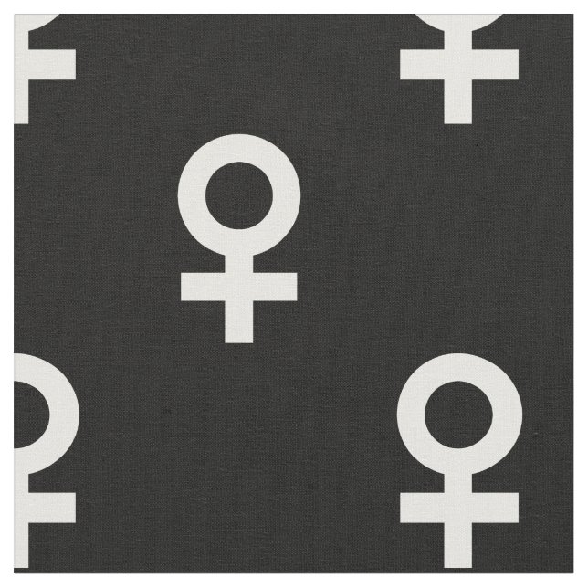 female gender symbol black white fabric (Close Up)