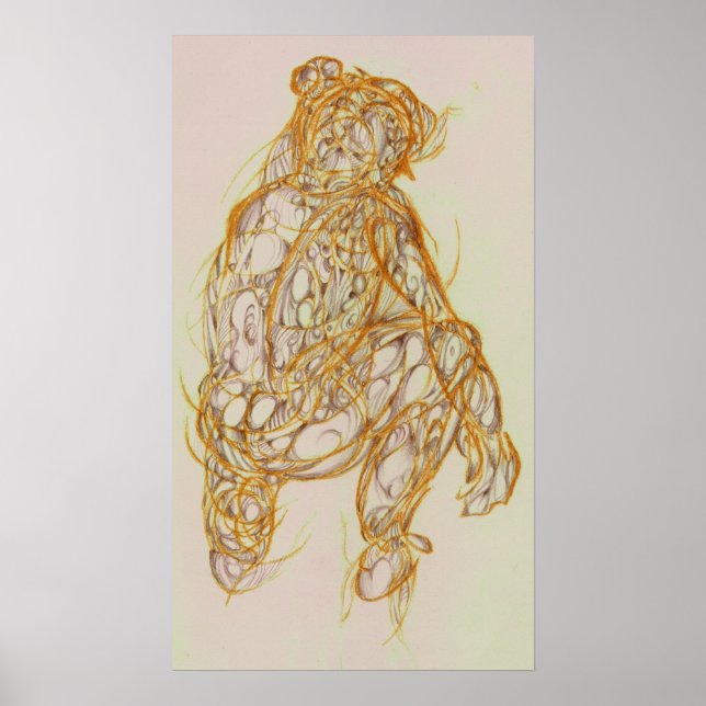 Female gesture drawing poster (Front)