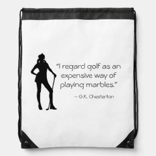 Female Golf Draw String Backpack