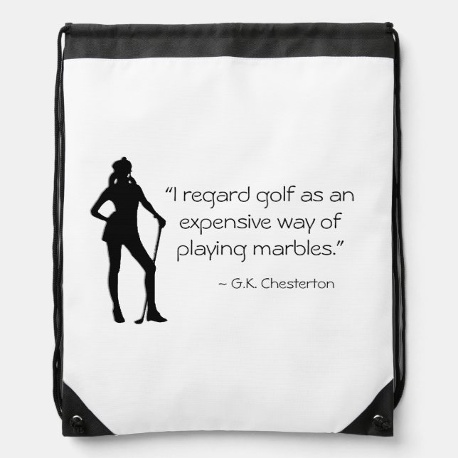 Female Golf Draw String Backpack (Front)