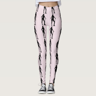 Female Golf Pink Sport Leggings