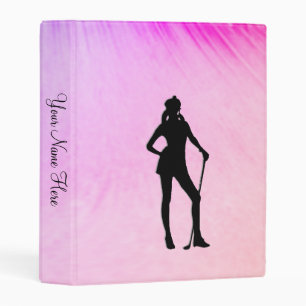 Female Golf Pink Sport Mini Binder