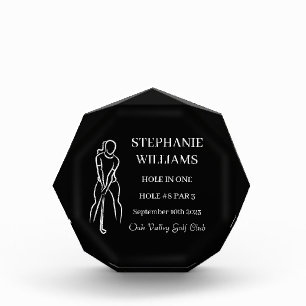 Female Golfer Hole in One Sport Winner Prize Acrylic Award