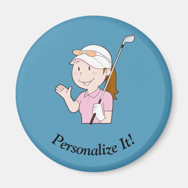 Female Golfer Magnet (Front)