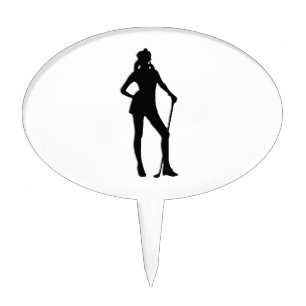 Female Golfer Sport Cake Topper