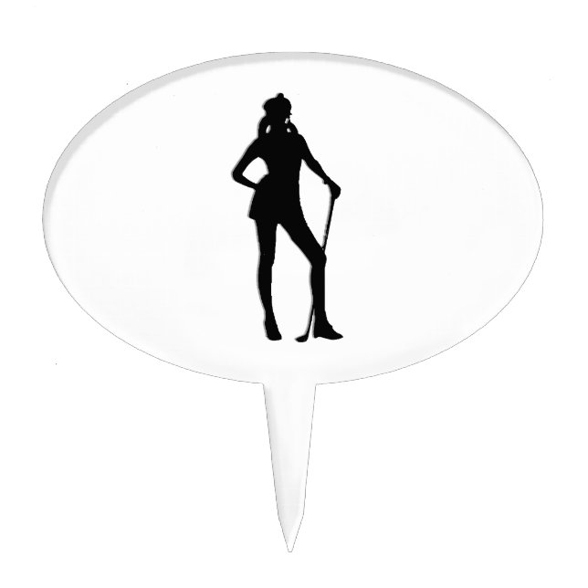 Female Golfer Sport Cake Topper (Front)