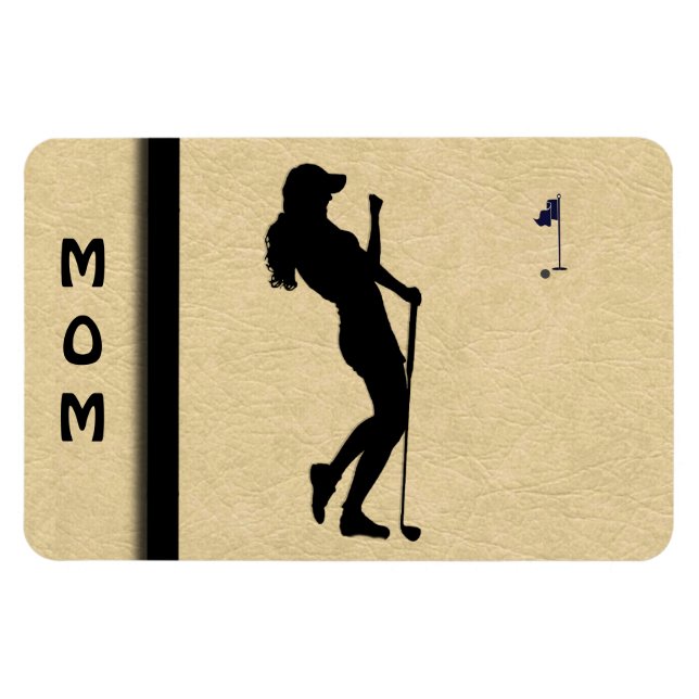 Female Golfer Sport Mom Magnet (Horizontal)