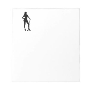 Female Golfer Sport Notepad