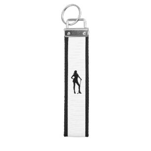 Female Golfer Sport Wrist Keychain