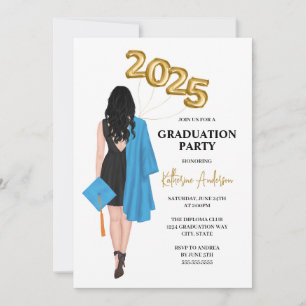 Female Grad Class 2024 Graduation Party Invitation