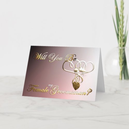 Female Groomsman Please say yes Weeding proposal Thank You Card