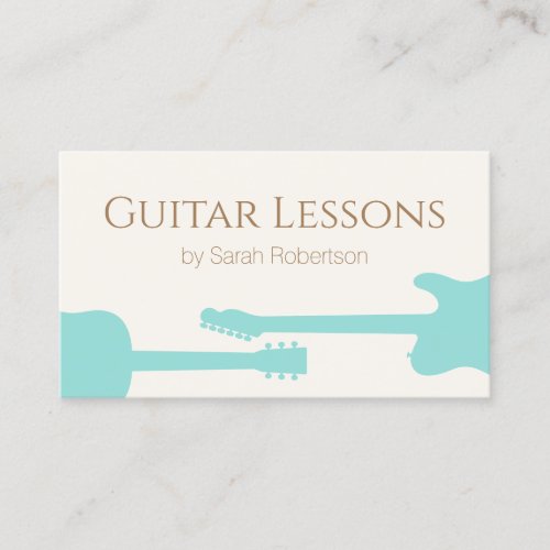 Female Guitar Teacher Business Card
