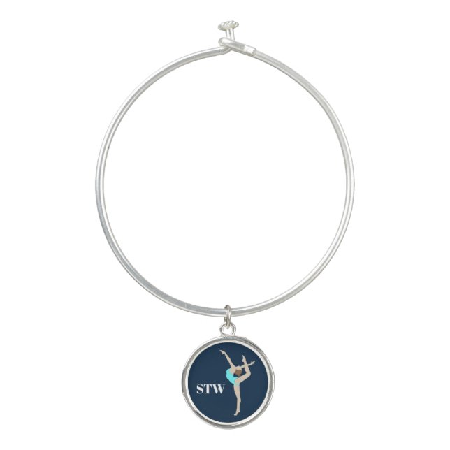 Female Gymnast Bangle Bracelet (Front)