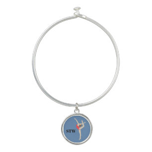 Female Gymnast Bangle Bracelet