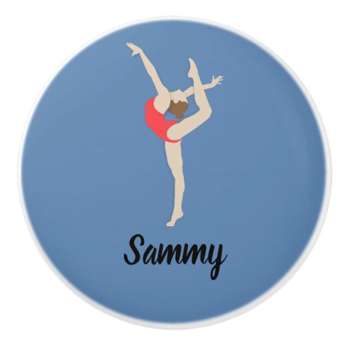 Female Gymnast Ceramic Knob