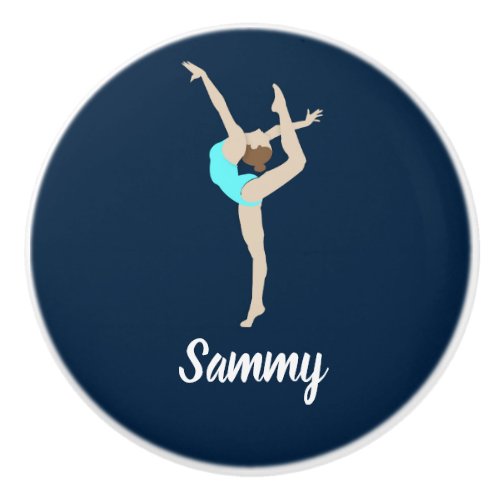 Female Gymnast Ceramic Knob