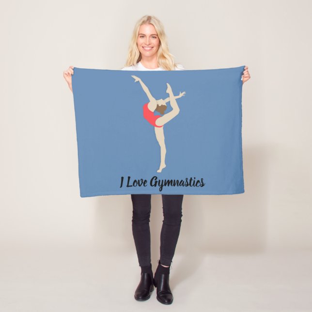 Female Gymnast Fleece Blanket (In Situ)