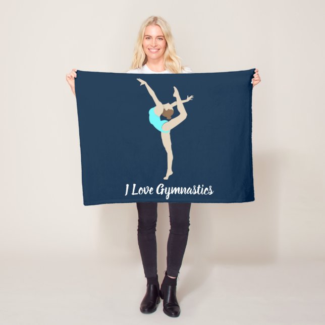 Female Gymnast Fleece Blanket (In Situ)