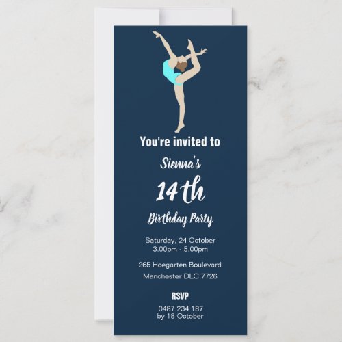 Female Gymnast Invitation