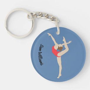 Female Gymnast Keychain