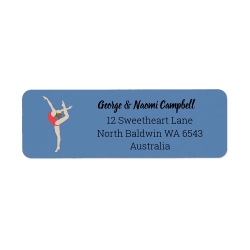 Female Gymnast Label