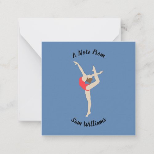 Female Gymnast Note Card