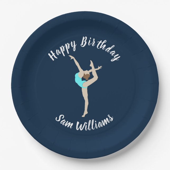 Female Gymnast Paper Plates (Front)