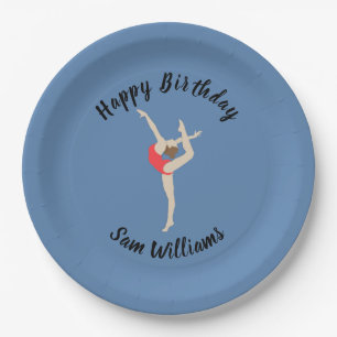 Female Gymnast Paper Plates