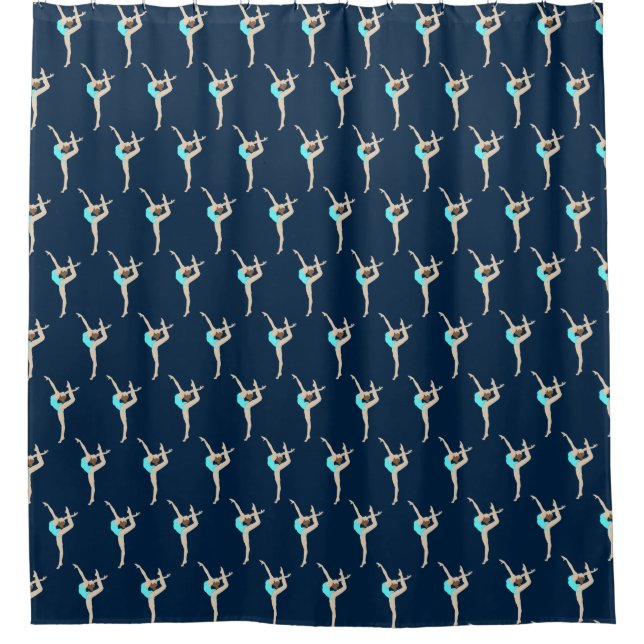 Female Gymnast Shower Curtain (Front)