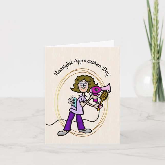 Female Hairstylist Appreciation Day Card (Front)
