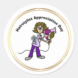 Female Hairstylist Appreciation Day Stickers