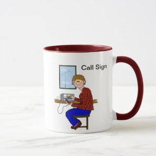 Female Ham - Short Light Brown Hair & Glasses Mug