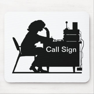 Female Ham Silhouette Copying Message Mousepad
