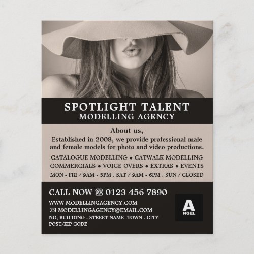 Female Hat Model Modelling Agency Model Agent Flyer